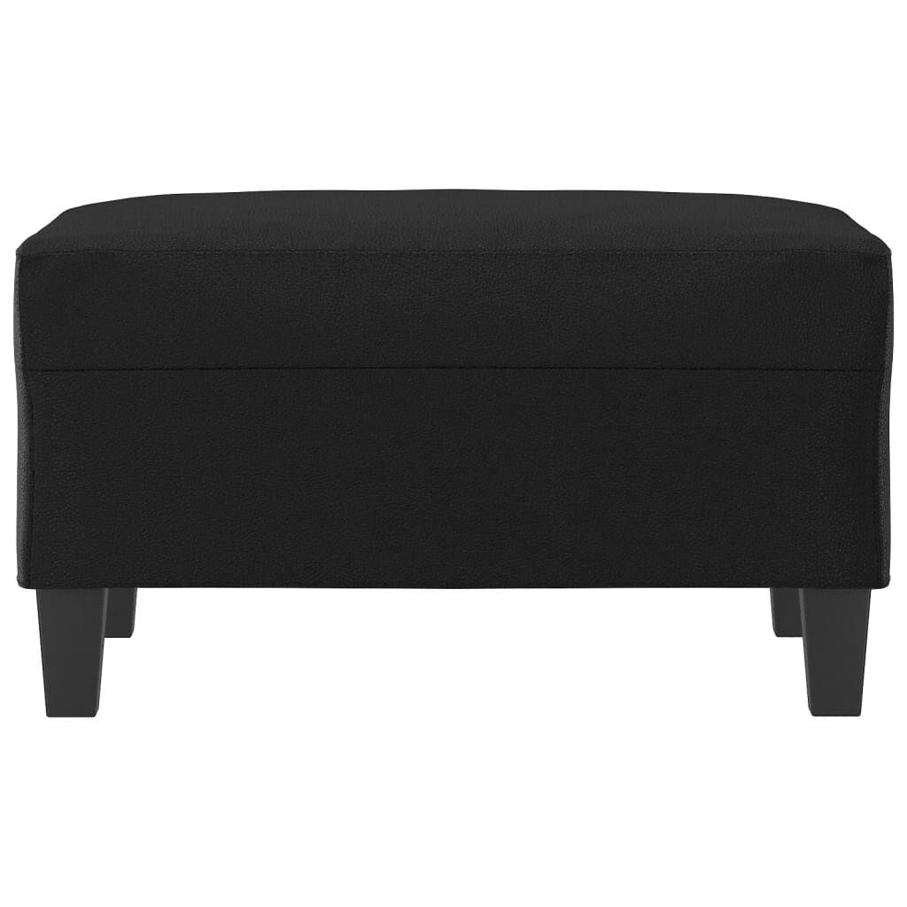 vidaXL Voetenbank Kunstleer Zwart - 70x55x41 cm | 35% Korting