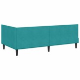 vidaXL Hoekbedframe Turquoise 80x200cm Fluweel - 30% Korting!