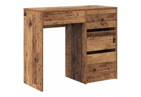 vidaXL Bureau met lade Oud hout - 60% Korting!