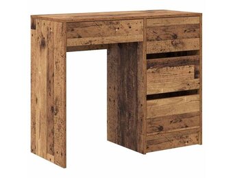 vidaXL Bureau met lade Oud hout - 60% Korting!