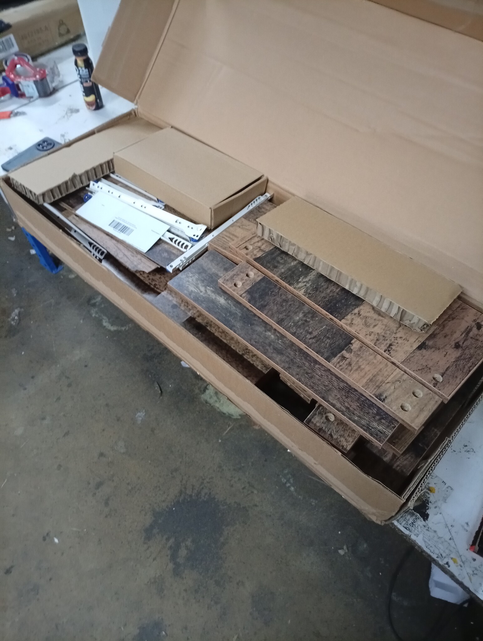 vidaXL Bureau met lade Oud hout - 60% Korting!