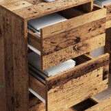 vidaXL Bureau met lade Oud hout - 60% Korting!