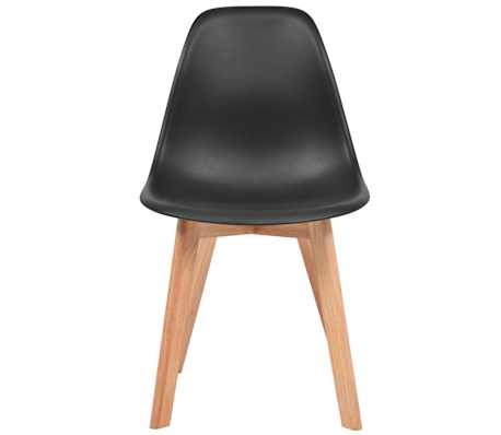VidaXL Eetkamerstoelen Kunststof Zwart (4 stuks) - 35% Korting