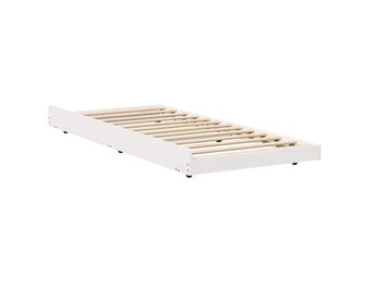 vidaXL Bedframe Wit 100x200cm Grenenhout - Nu 70% Korting!