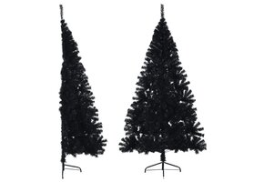 vidaXL Halve Kunstkerstboom Zwart 210cm - 35% Korting!