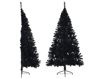 vidaXL Halve Kunstkerstboom Zwart 210cm - 35% Korting!