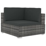 VidaXL Loungeset 3-delig (35% Korting) - Poly Rattan Grijs