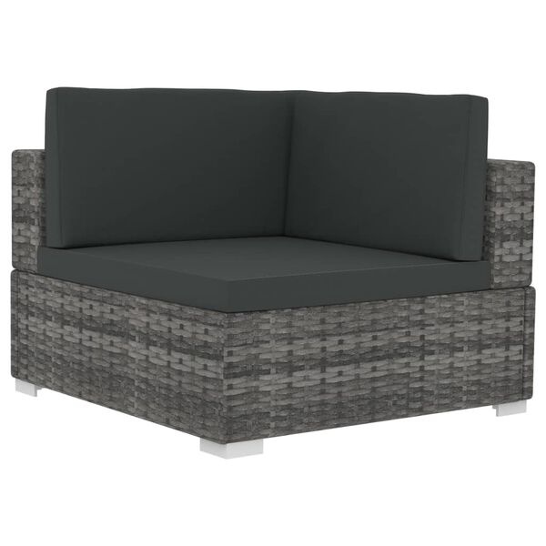 VidaXL Loungeset 3-delig (35% Korting) - Poly Rattan Grijs