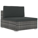 VidaXL Loungeset 3-delig (35% Korting) - Poly Rattan Grijs