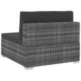 VidaXL Loungeset 3-delig (35% Korting) - Poly Rattan Grijs