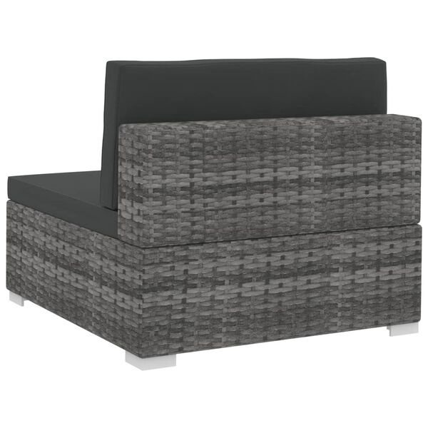VidaXL Loungeset 3-delig (35% Korting) - Poly Rattan Grijs