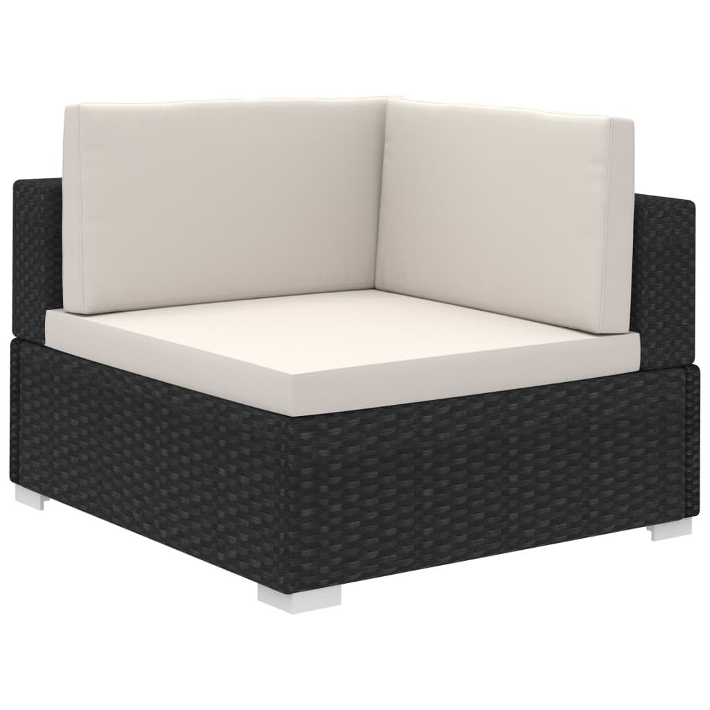VidaXL Loungeset 8-delig Poly Rattan Zwart - 40% Korting!