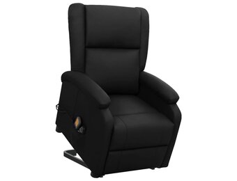 VidaXL Sta-op-massagestoel Kunstleer Zwart - 30% Korting!