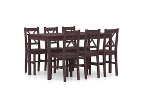 vidaXL 7-delige Eethoek Grenenhout (35% korting)