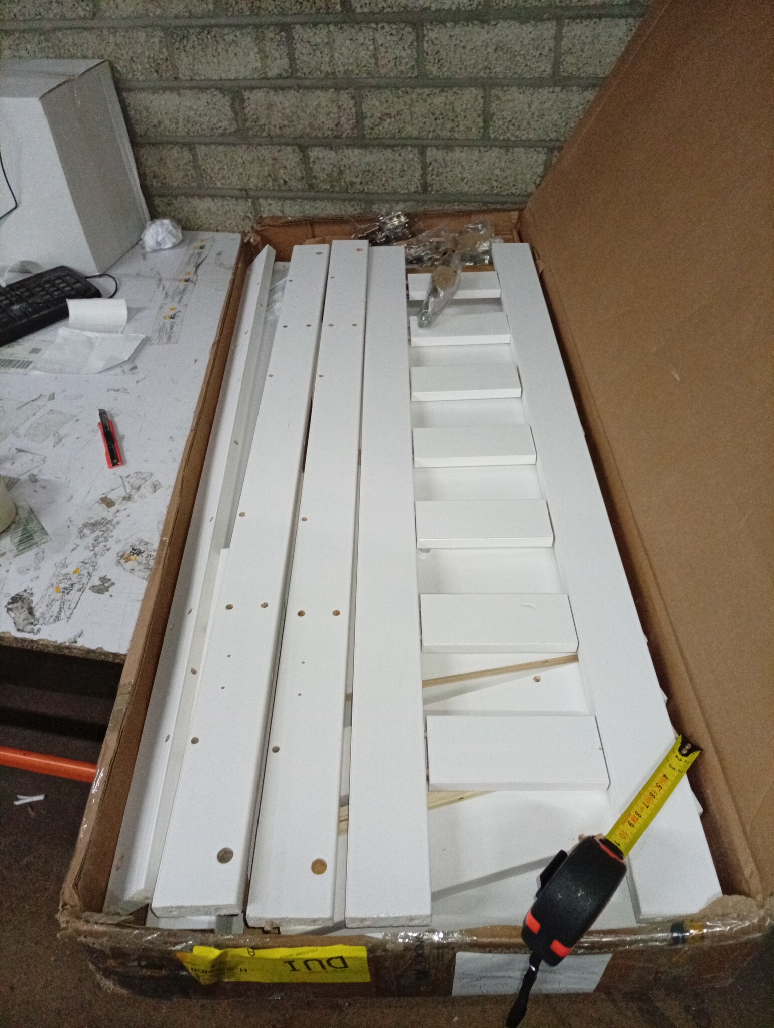 vidaXL Bankje Grenenhout Wit 110x41x76,5 cm | 55% Korting