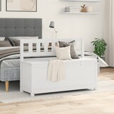 vidaXL Bankje Grenenhout Wit 110x41x76,5 cm | 55% Korting