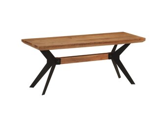 vidaXL Eetkamerbank (110x40x46 cm) - Massief Acaciahout & Staal | 55% Korting