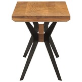 vidaXL Eetkamerbank (110x40x46 cm) - Massief Acaciahout & Staal | 55% Korting