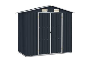 VidaXL Tuinschuur 205x129x183 cm Staal Antraciet - 60% Korting!