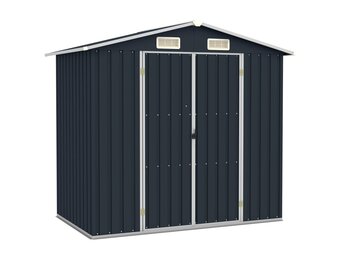 VidaXL Tuinschuur 205x129x183 cm Staal Antraciet - 60% Korting!