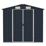 VidaXL Tuinschuur 205x129x183 cm Staal Antraciet - 60% Korting!