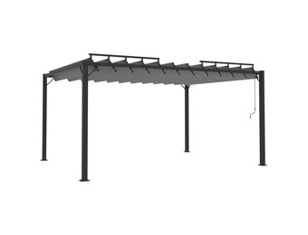 VidaXL Prieel met Lamellendak (3x4m) - Antraciet - 55% Korting!