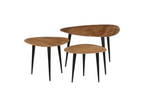 vidaXL 3-delige Salontafelset Massief Acaciahout - 35% Korting!