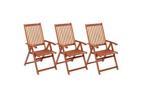 vidaXL Tuinstoelen (3 st) - Massief Acaciahout - 47% Korting