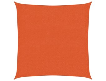 vidaXL Zonnezeil 3,6x3,6m HDPE Oranje - 47% Korting!