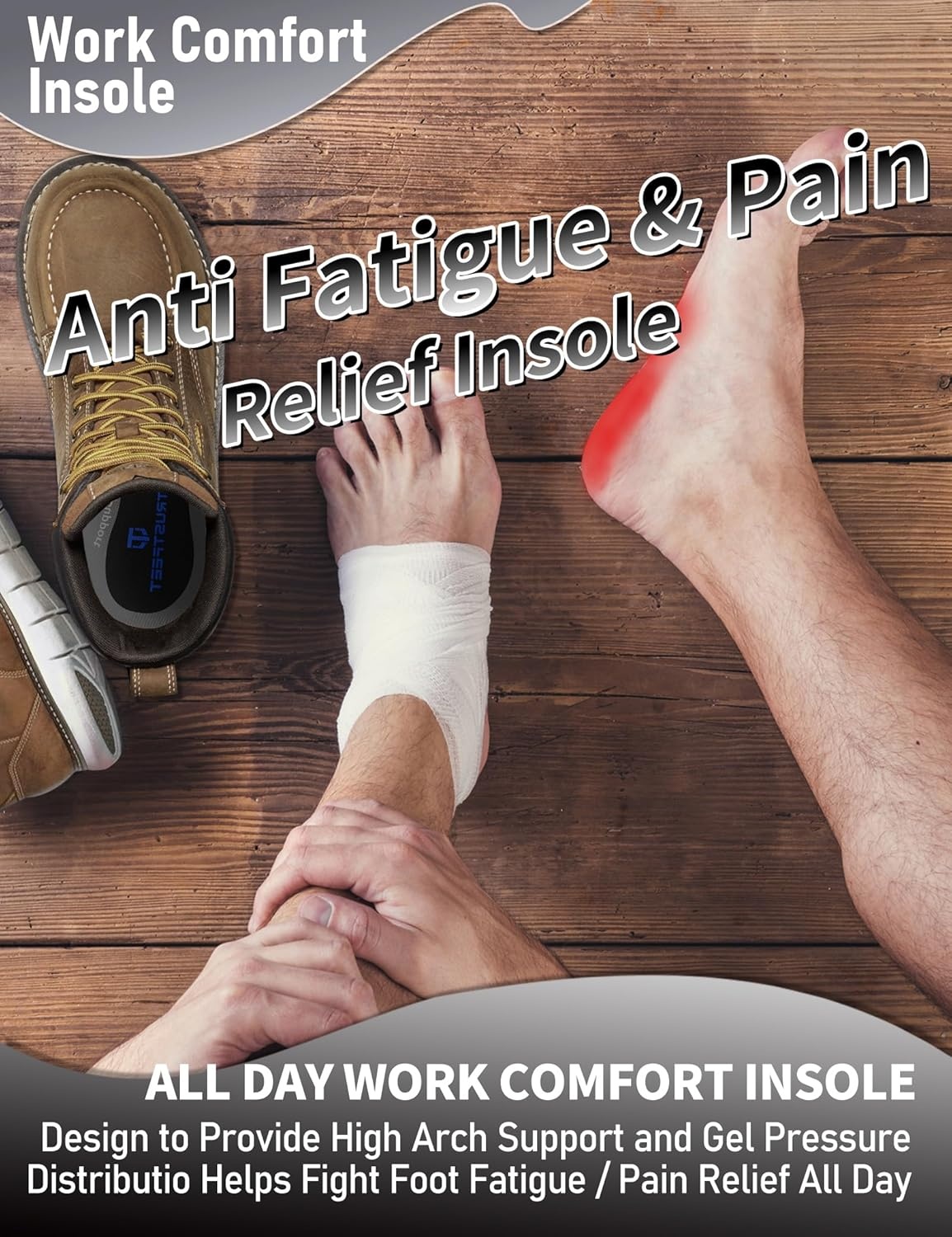 Trustfeet Anti-Vermoeidheid Zooltjes - Arch Support & Gel - Maat XS (Grijs) - 63% Korting!