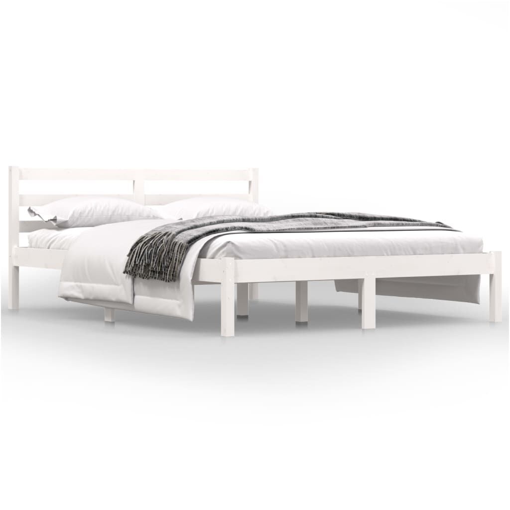 vidaXL Bedframe Grenenhout Wit 120x190 cm - 68% Korting!