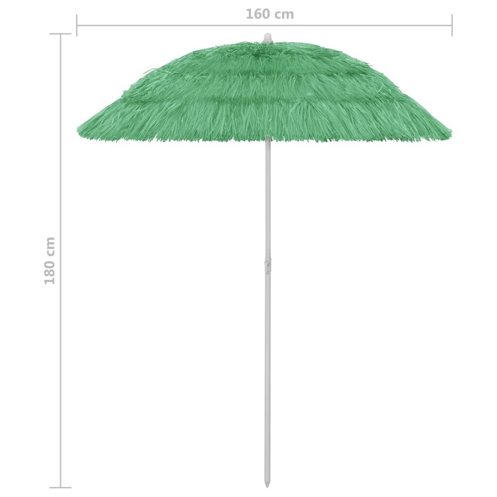 VidaXL Hawaï Strandparasol 180 cm Groen - 53% Korting!