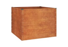 VidaXL Verhoogde Plantenbak Cortenstaal Roestig - 100x100x77 cm | 55% Korting