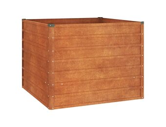 VidaXL Verhoogde Plantenbak Cortenstaal Roestig - 100x100x77 cm | 55% Korting