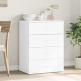 vidaXL Dressoir 60x39x80cm Wit - 30% Korting!
