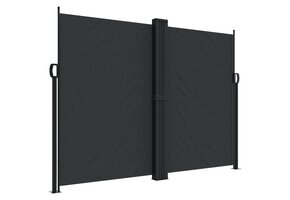 vidaXL Uittrekbaar Windscherm 180x1000 cm Zwart - 35% Korting