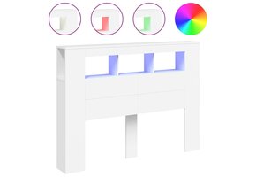 Hoofdeinde met LED - 140cm - Wit - 55% Korting