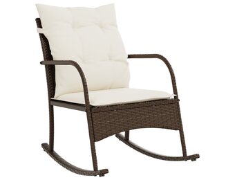 vidaXL Tuinschommelstoel | Poly rattan Bruin | 42% Korting