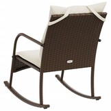 vidaXL Tuinschommelstoel | Poly rattan Bruin | 42% Korting