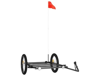 vidaXL Fietstrailer 135x68x37 cm ijzer zwart