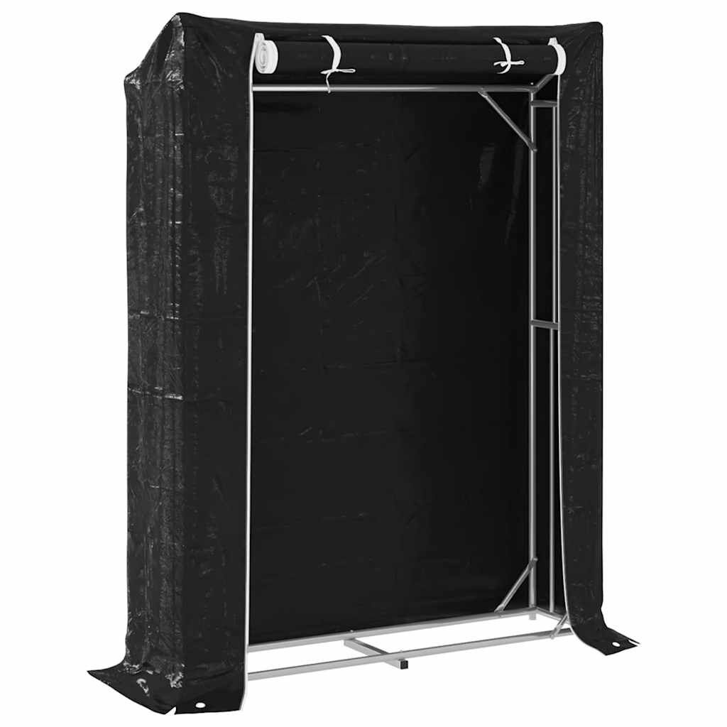 vidaXL Haardhoutrek met regenhoes | 150x40x200cm | 47% Korting