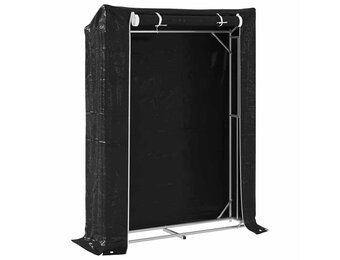 vidaXL Haardhoutrek met regenhoes 150x40x200 cm gegalvaniseerd staal