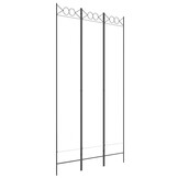 vidaXL Kamerscherm met 3 panelen 120x220 cm stof wit