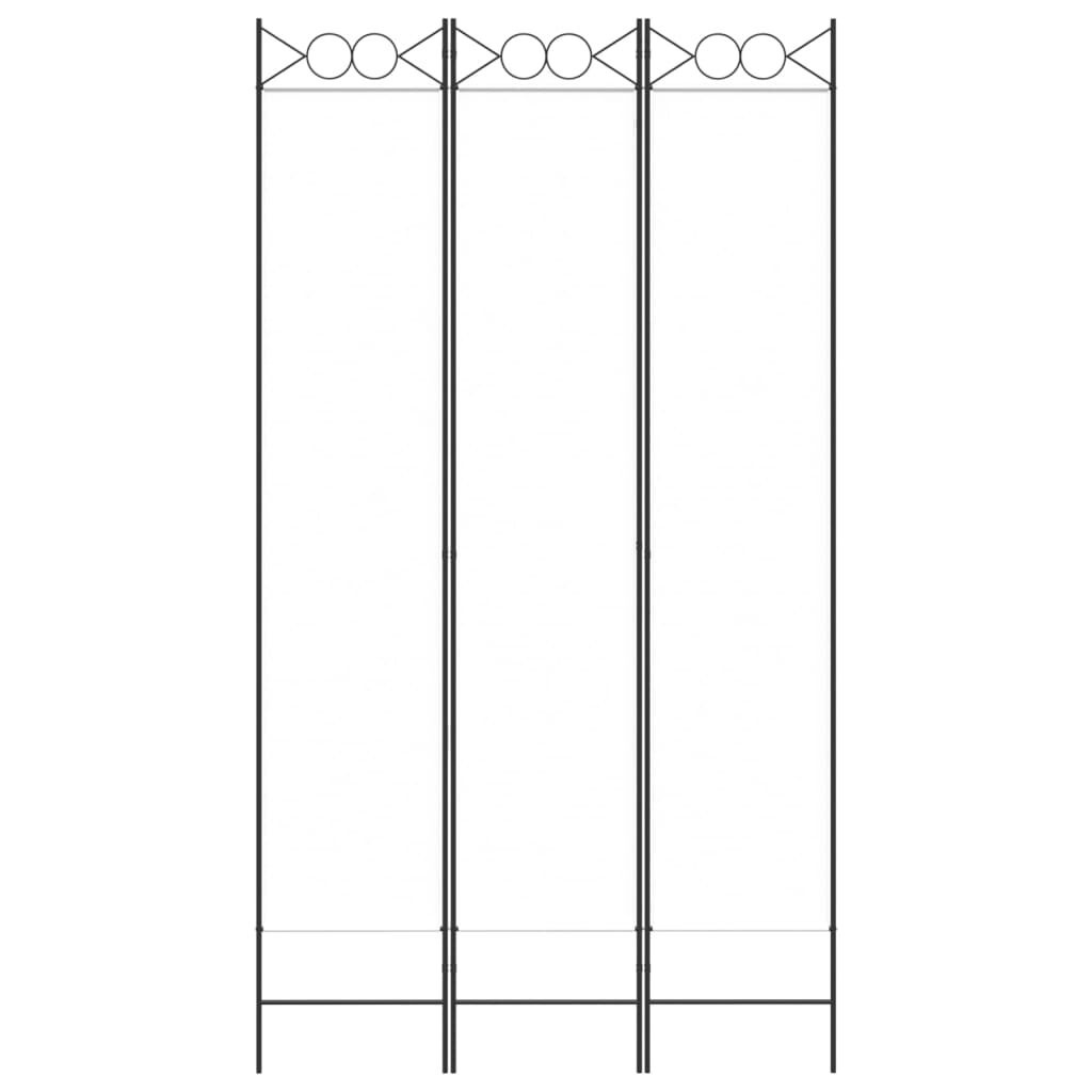 vidaXL Kamerscherm met 3 panelen 120x220 cm stof wit