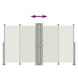 vidaXL Windscherm uittrekbaar 140x1200 cm crèmekleurig