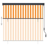 vidaXL Rolgordijn voor buiten 160x250 cm wit en oranje