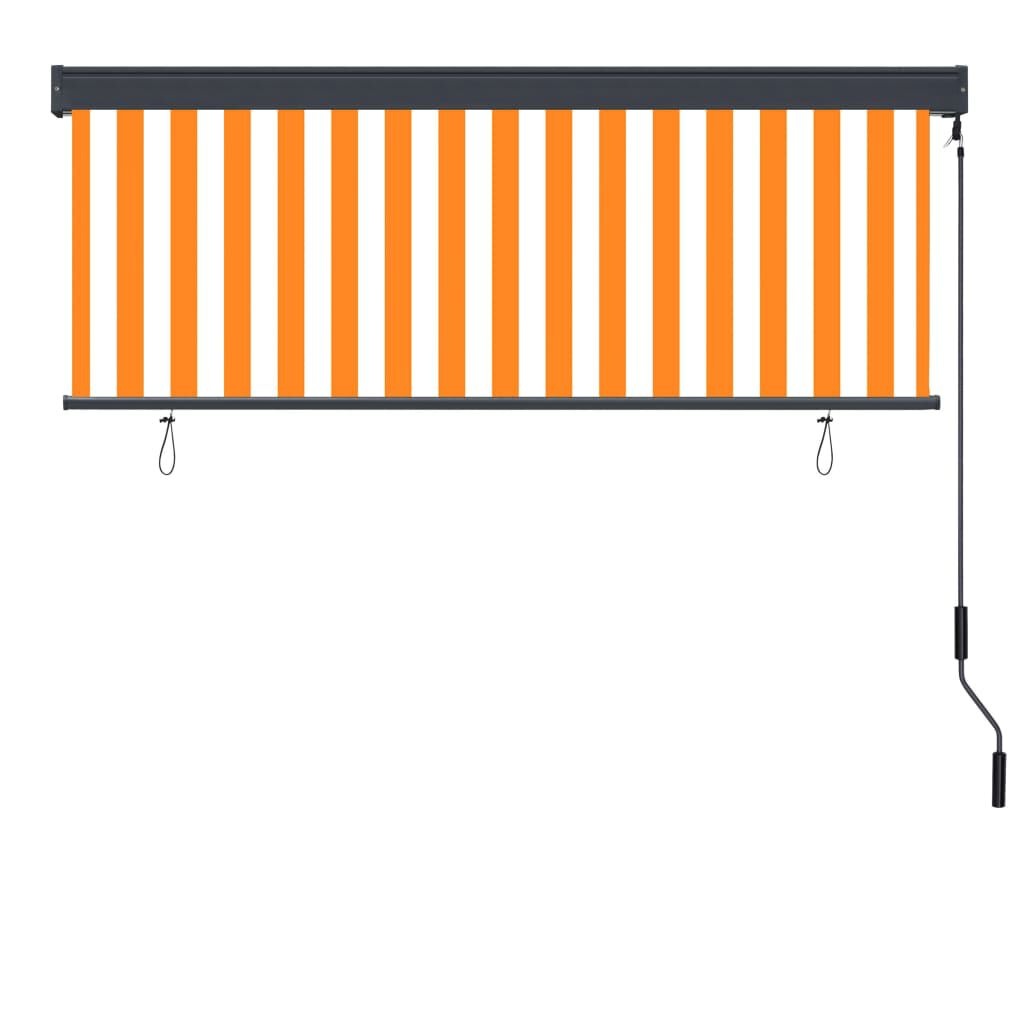 vidaXL Rolgordijn voor buiten 160x250 cm wit en oranje