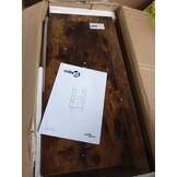 vidaXL Opbergrek 4-laags met kast 80x40x130 cm staal en bewerkt hout