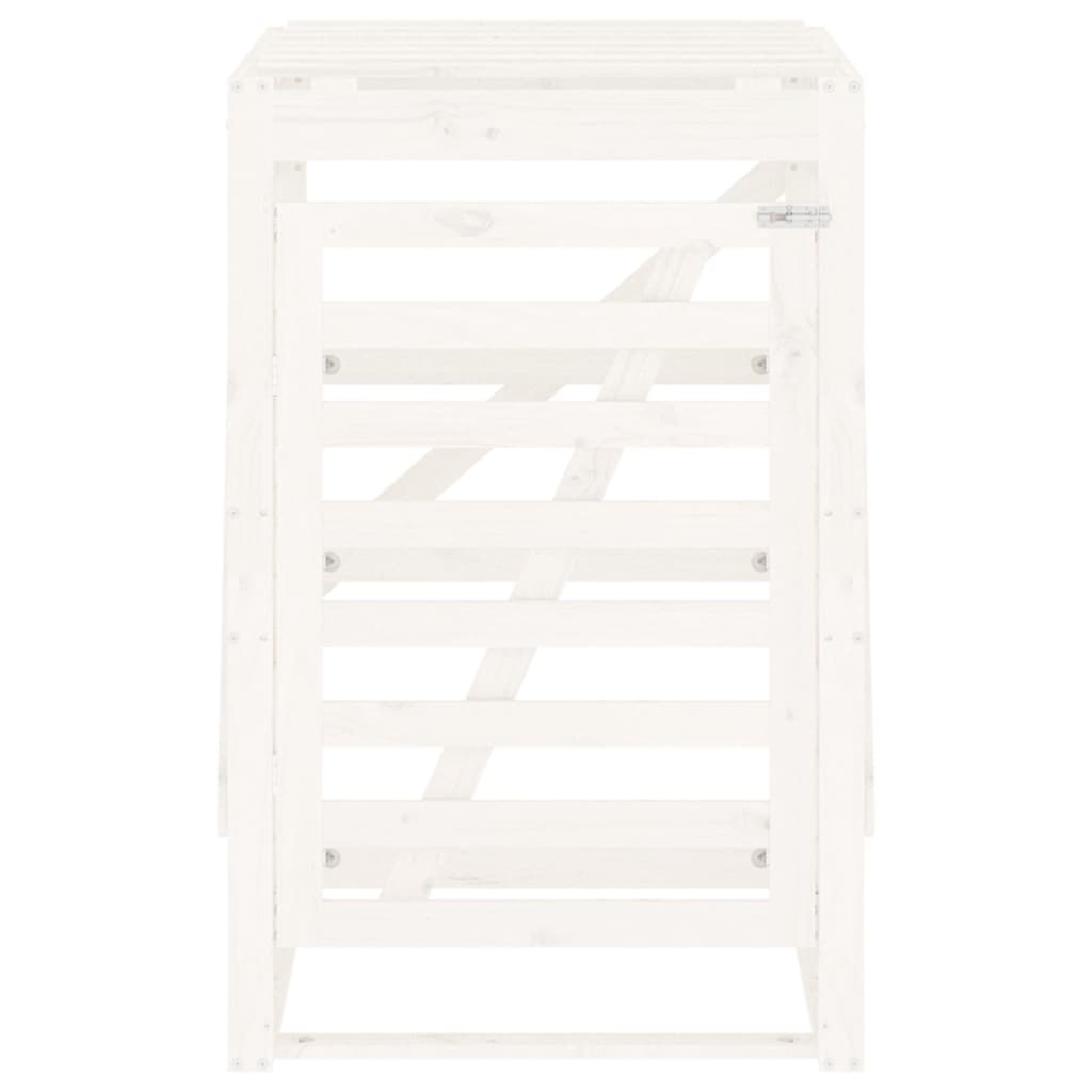 vidaXL Containerberging 84x90x128,5 cm massief grenenhout wit