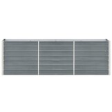 vidaXL Plantenbak verhoogd 240x40x77 cm gegalvaniseerd staal grijs